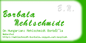 borbala mehlschmidt business card